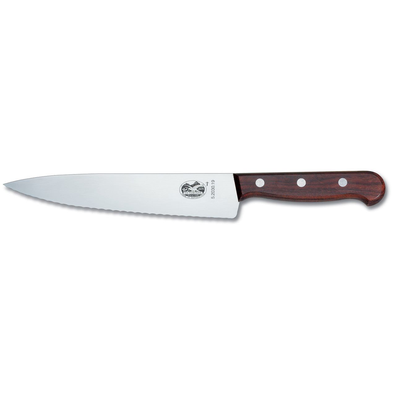 VICTORINOX Cooks-Carving Knife, 22cm, Wavy Edge - Pine