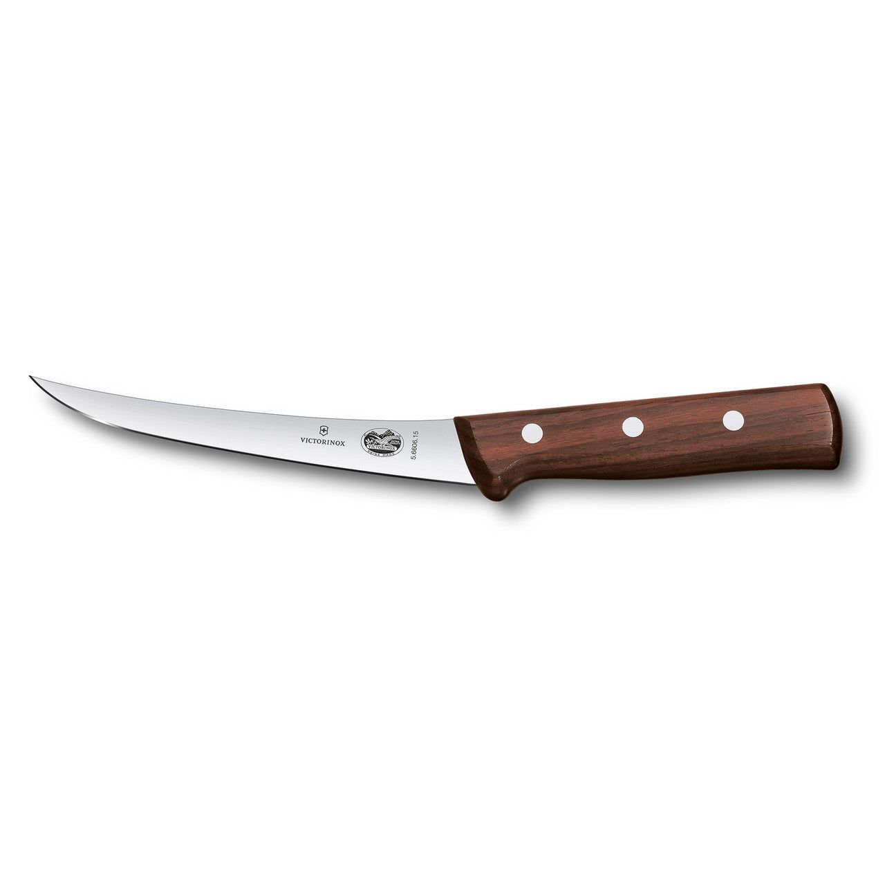 VICTORINOX Boning Knife, 12cm Curved, Narrow Blade, American Handle - Pine - Straight Edge