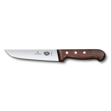 VICTORINOX Butchers Knife,31cm,Straight Back Blade - Wood - Straight Edge