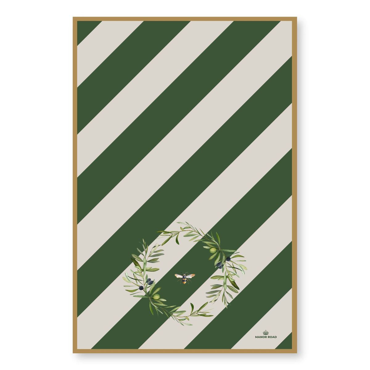 MANOR ROAD Microfibre Tea Towel - Olive &amp; Bee
