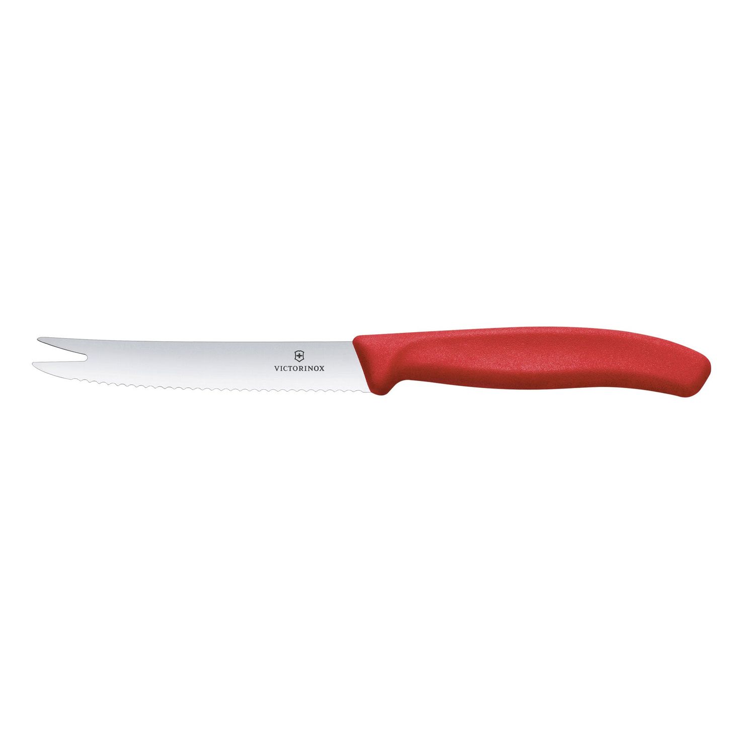 VICTORINOX Swiss Classic Cheese &amp; Sausage Knife - Red - 11 cm