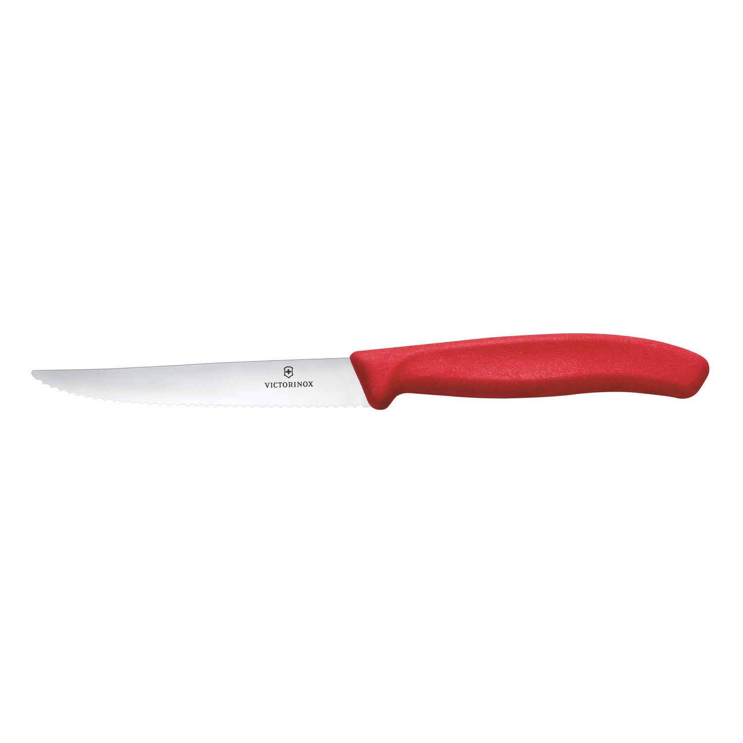 VICTORINOX Swiss Classic Steak &amp; Pizza Knife - Red - 11 cm
