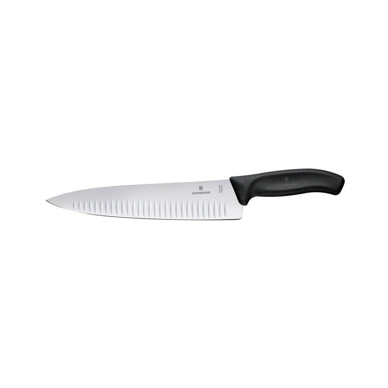 VICTORINOX Swiss Classic Carving Knife, 25cm, Fluted Edge - Black Gift Box