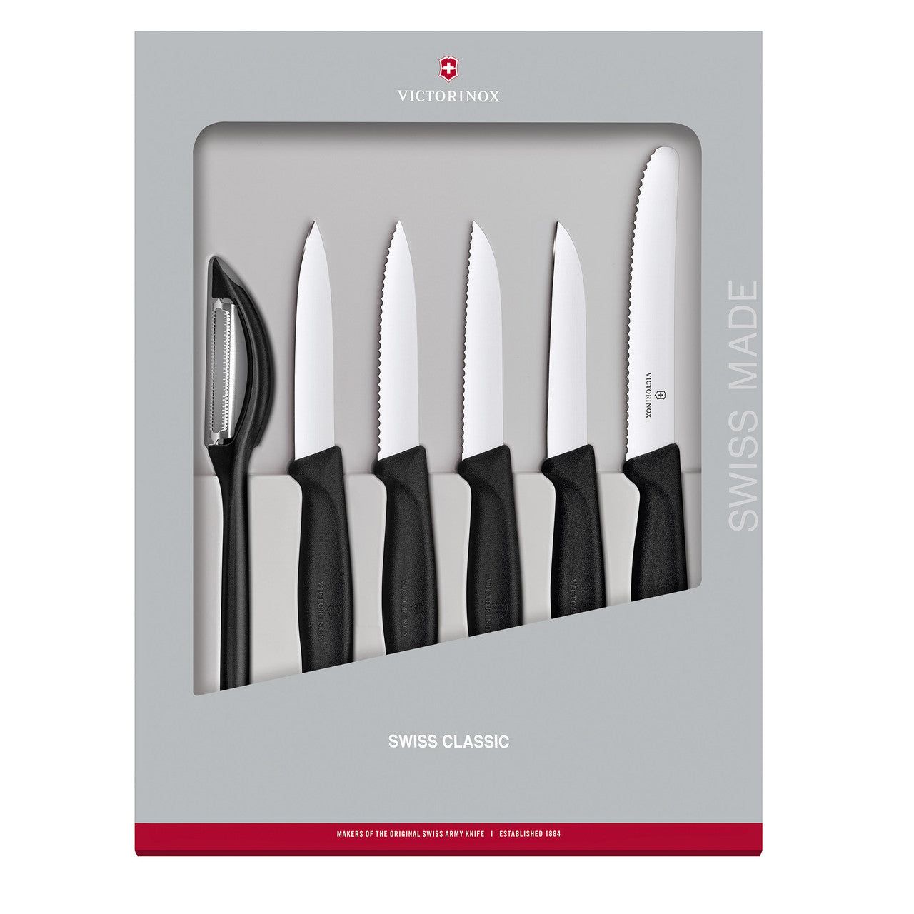 VICTORINOX Swiss Classic Paring Knife Set, 6 Piece - Black Gift Box