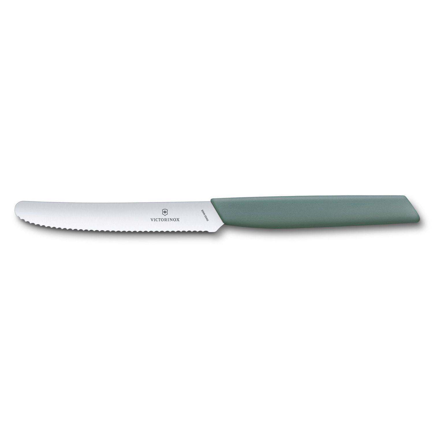 VICTORINOX Swiss Modern Tomato and Table Knife, Wavy Edge, 11cm - Gift Box