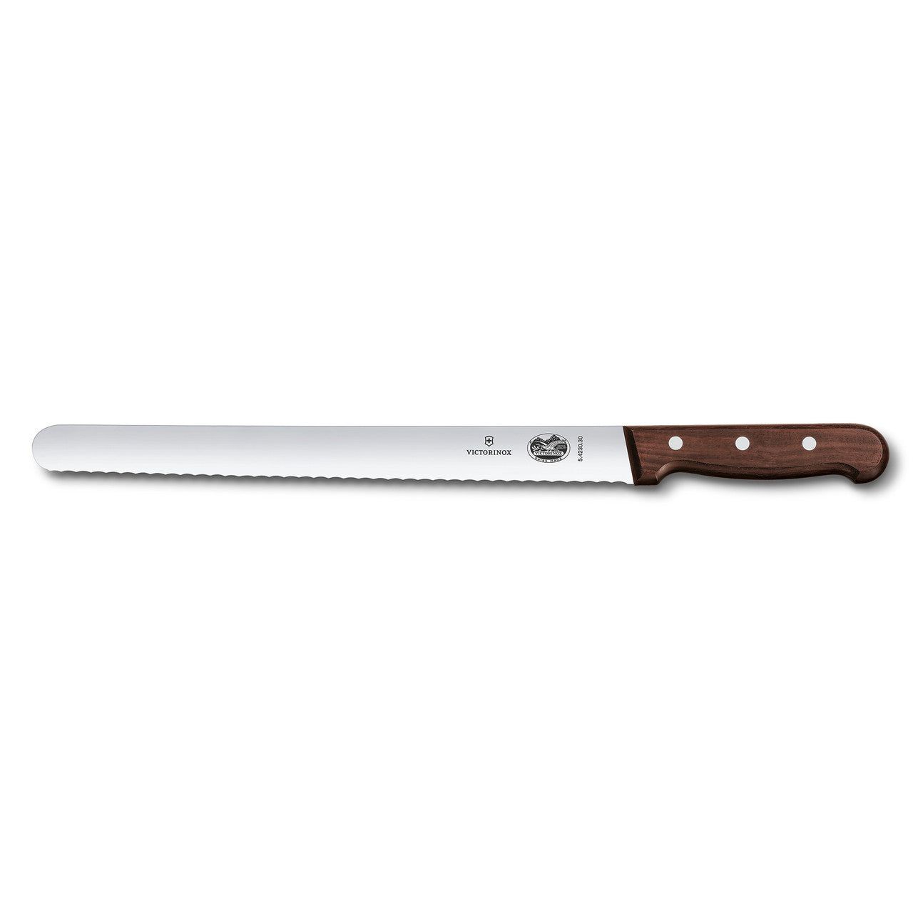 VICTORINOX Slicing Knife, 30cm Round Wavy Edge - Pine