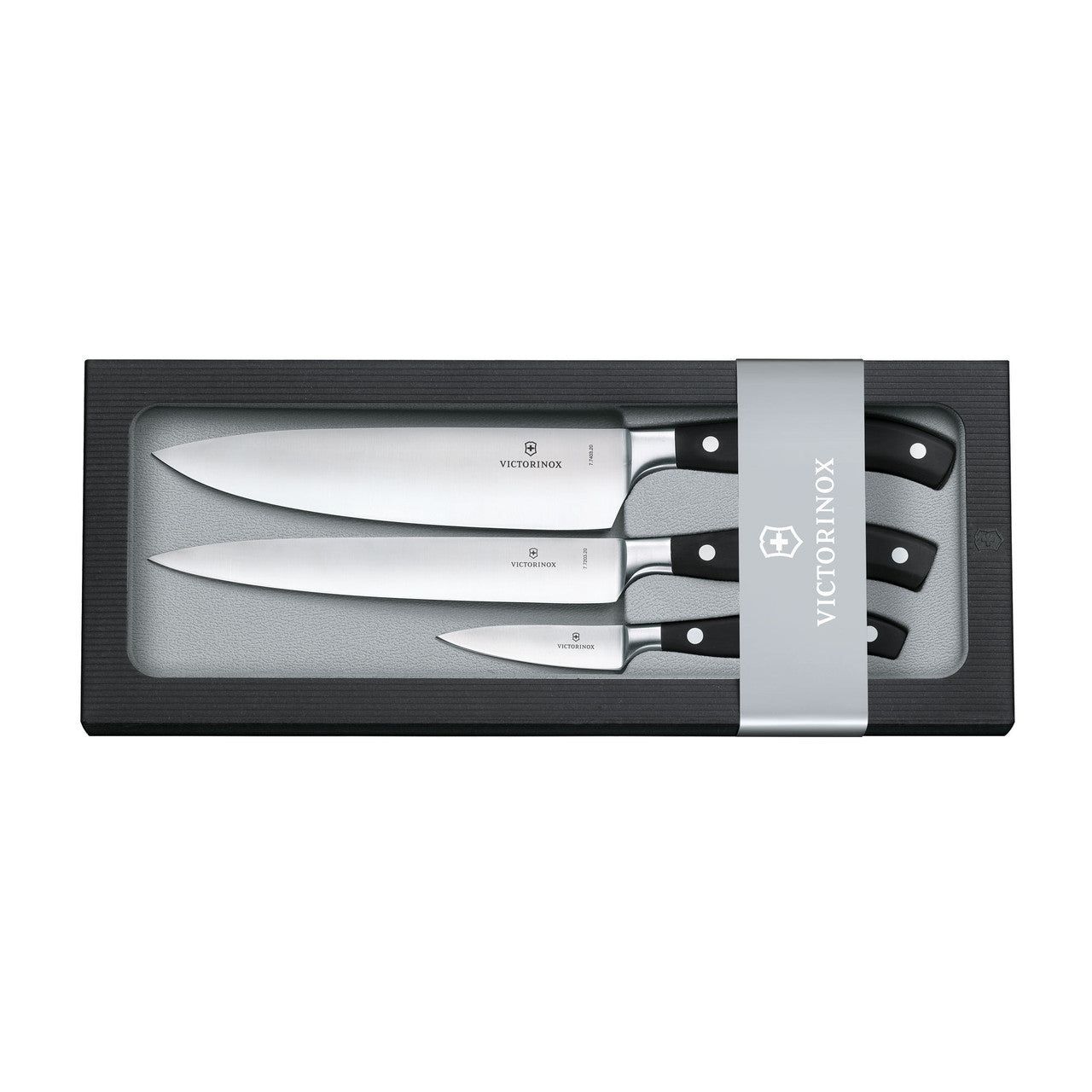 VICTORINOX Grand Maître Chef's Set, 3 Piece - Black Gift Box