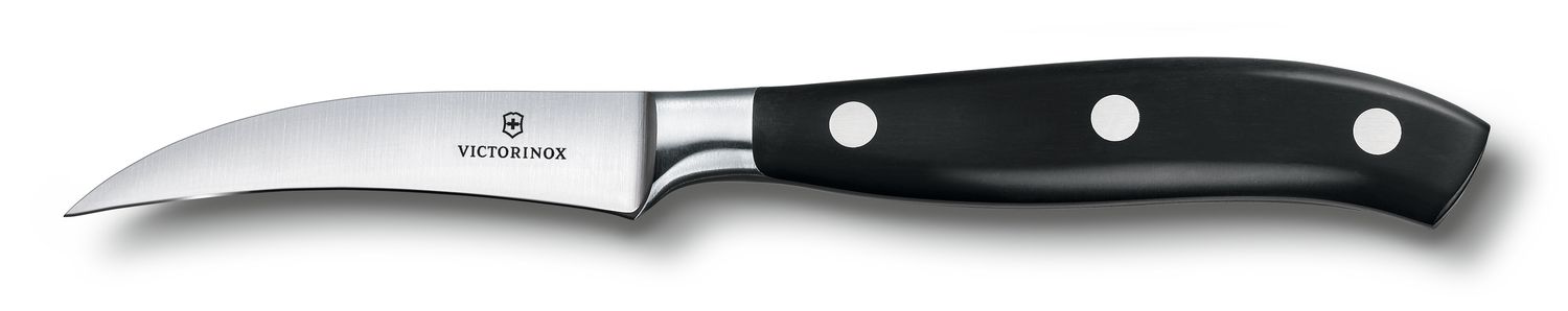 VICTORINOX Paring Knife - Curved - Black - 8 cm - Straight Edge Gift Box