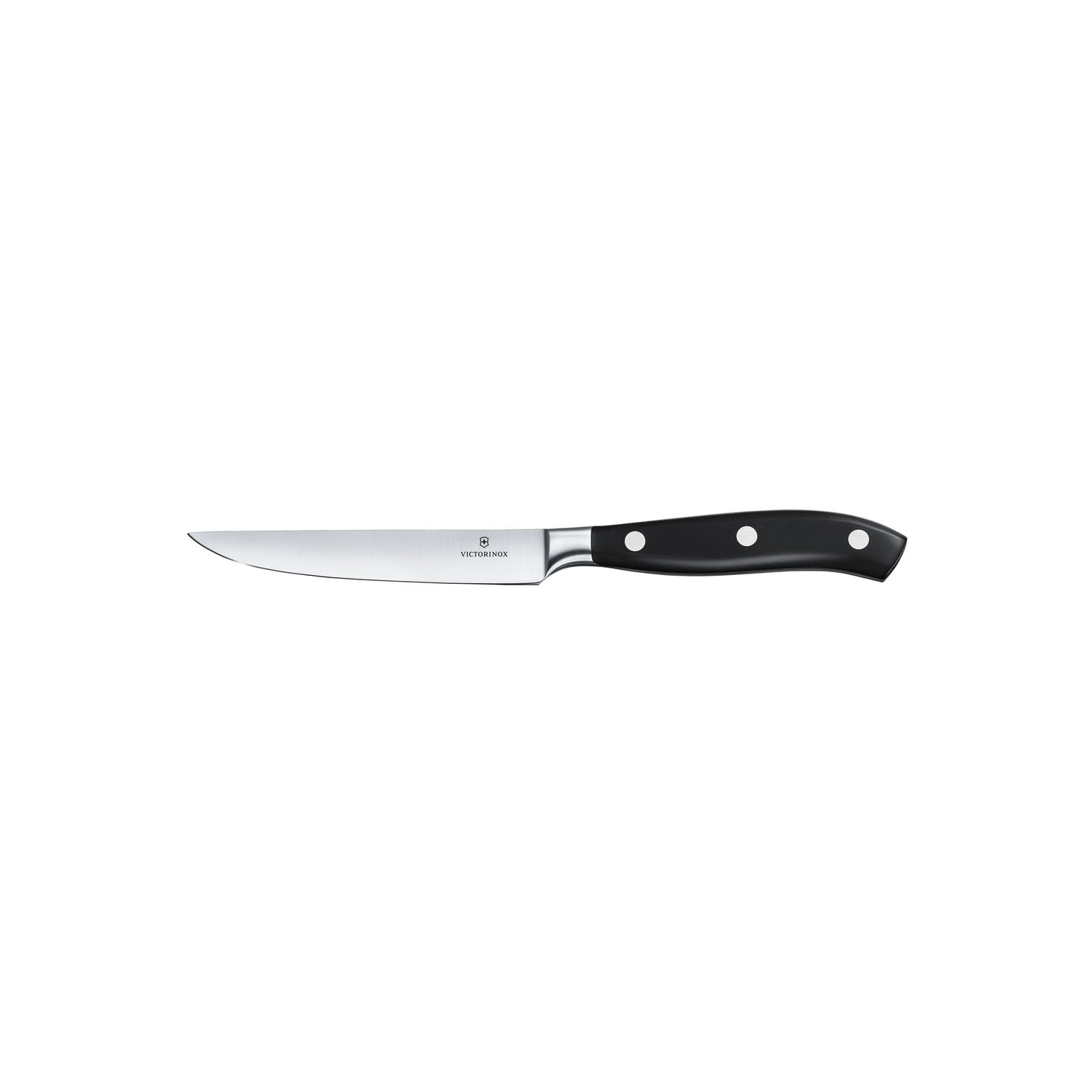 VICTORINOX Grand Maître Steak Knife 12cm - Black - Straight Edge Gift Box