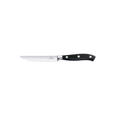 VICTORINOX Grand Maitre Steak Knife, 12cm, Wavy Edge - Black Gift Box