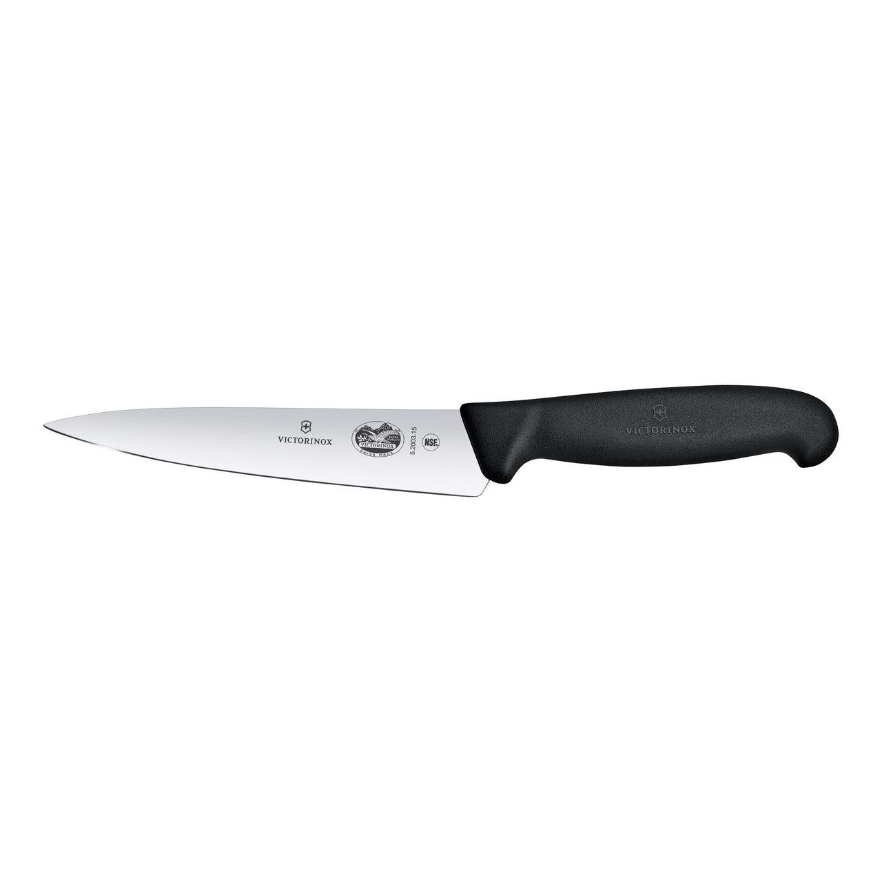 VICTORINOX Fibrox Office Knife, 15cm - Black - Straight Edge