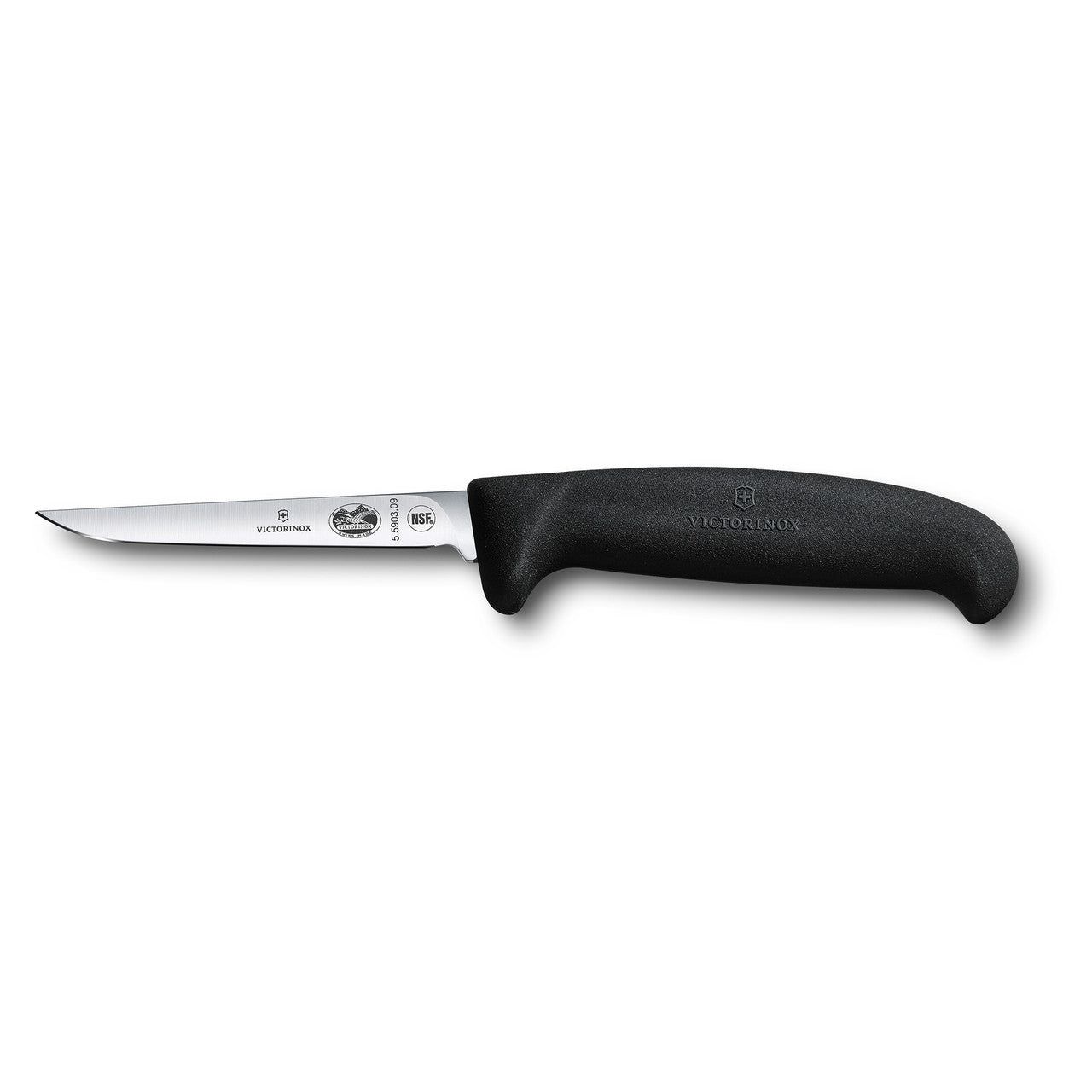 VICTORINOX Fibrox Poultry Knife, 11cm, Small Handle - Black - Straight Edge