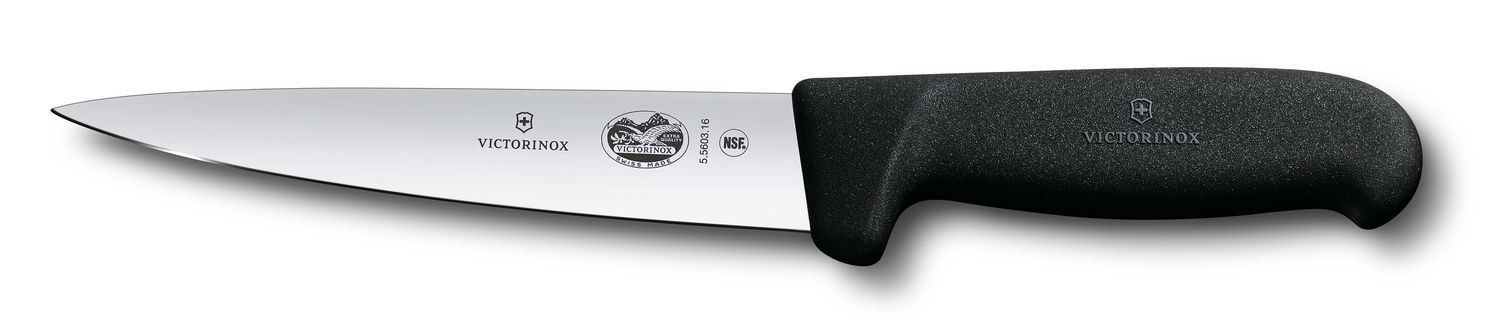VICTORINOX Sticking Knife - Pointed - Black - 14 cm - Straight Edge