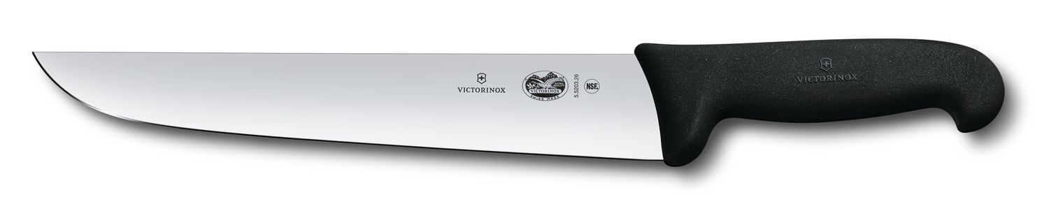 VICTORINOX Butchers Knife - Straight - Black - 20 cm - Straight Edge