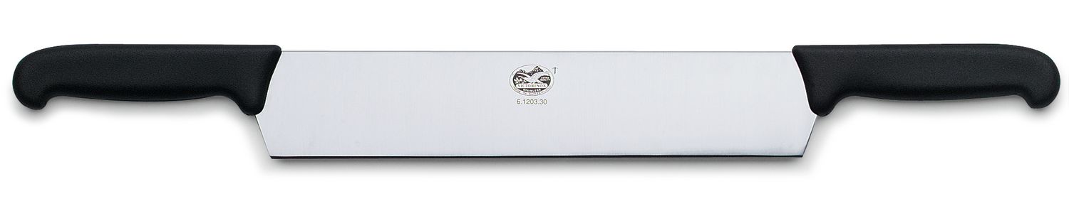 VICTORINOX Cheese Knife - Double - Black - 30 cm - Straight Edge