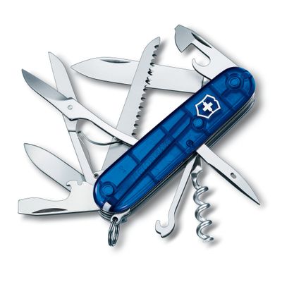 VICTORINOX Swiss Army Knife Huntsman Transparent - Blue Transparent