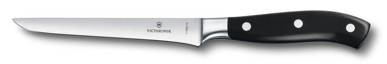 VICTORINOX Boning Knife - Black - 15 cm - Straight Edge Gift Box