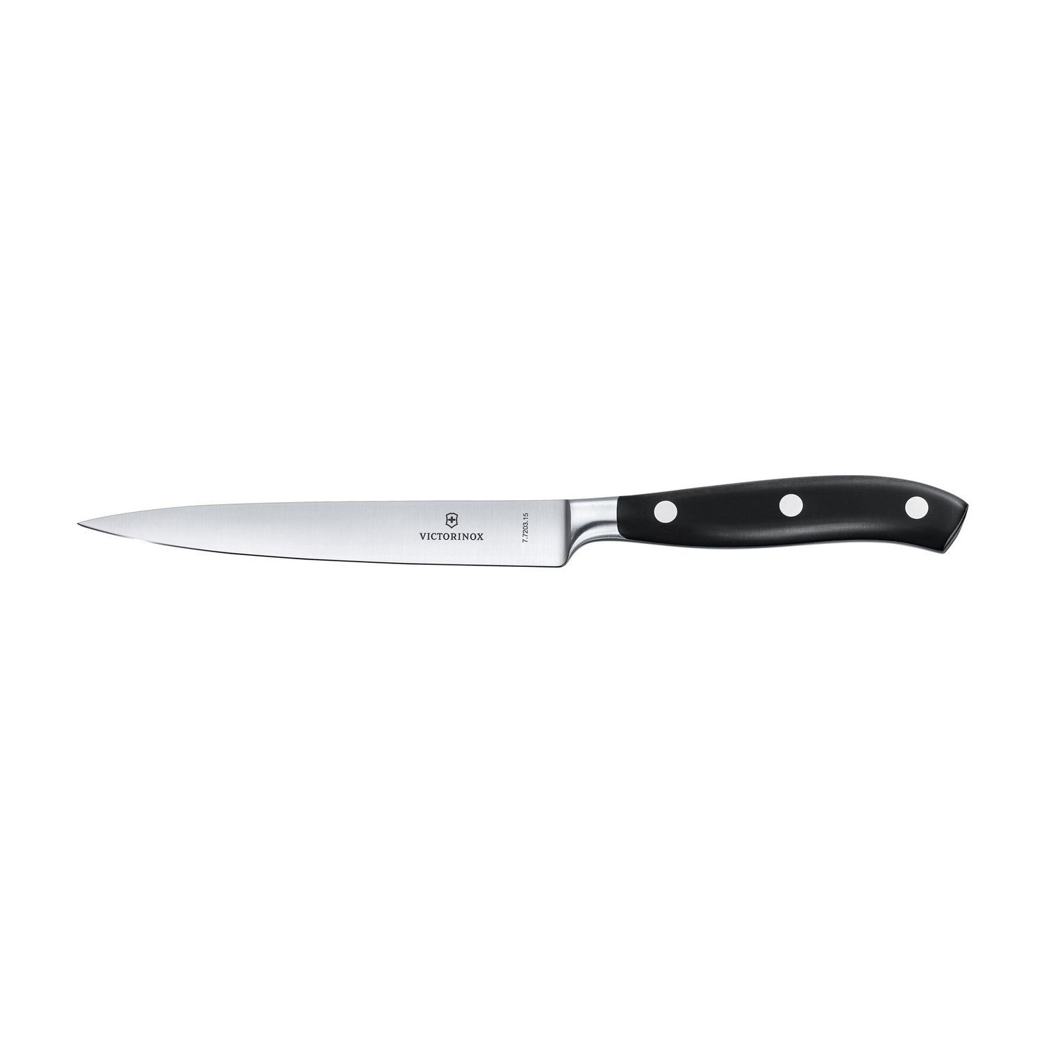 VICTORINOX Grand Maître Carving Knife, 15cm - Black - Straight Edge Gift Box