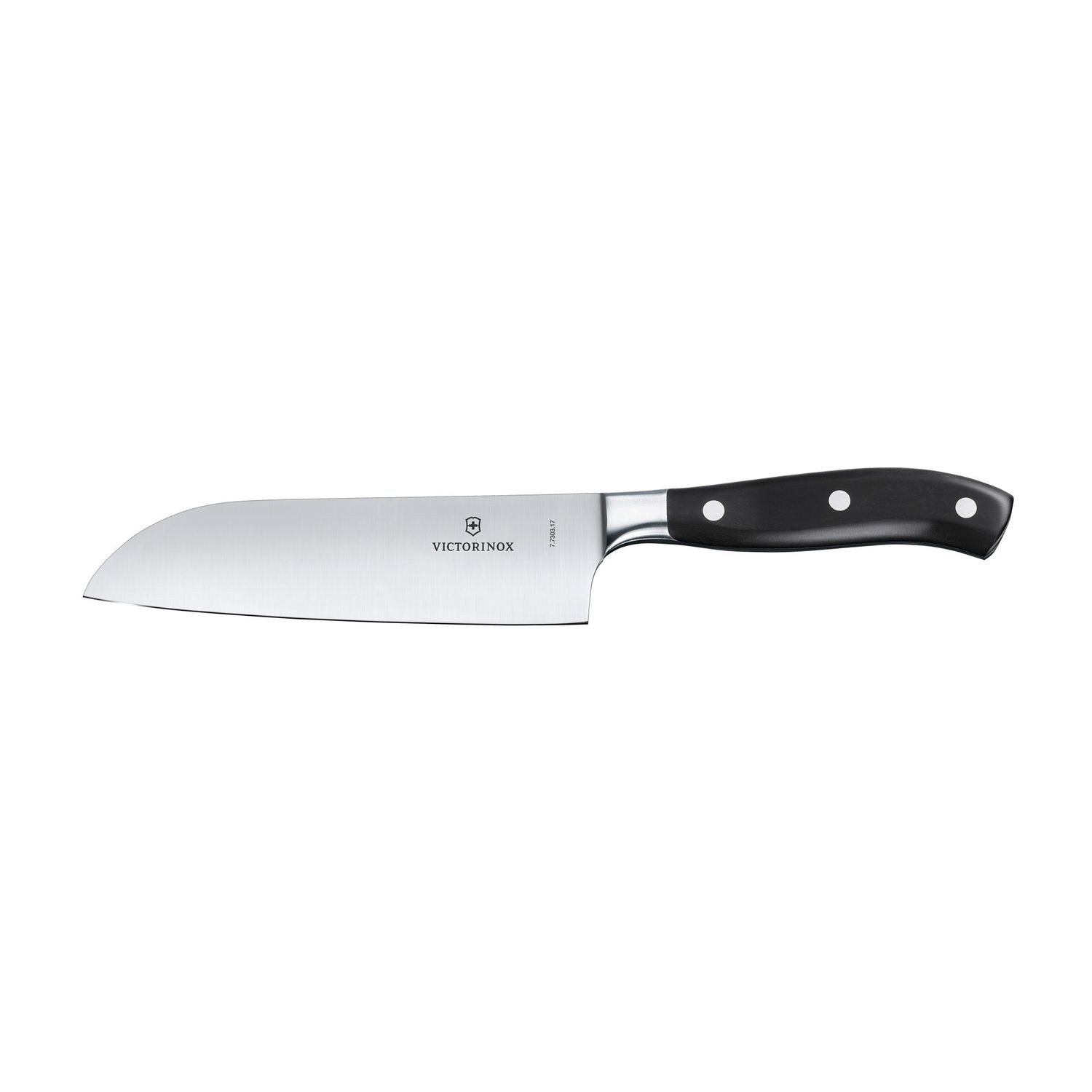 VICTORINOX Grand Maître Santoku Knife, 17cm - Black - Straight Edge Gift Box