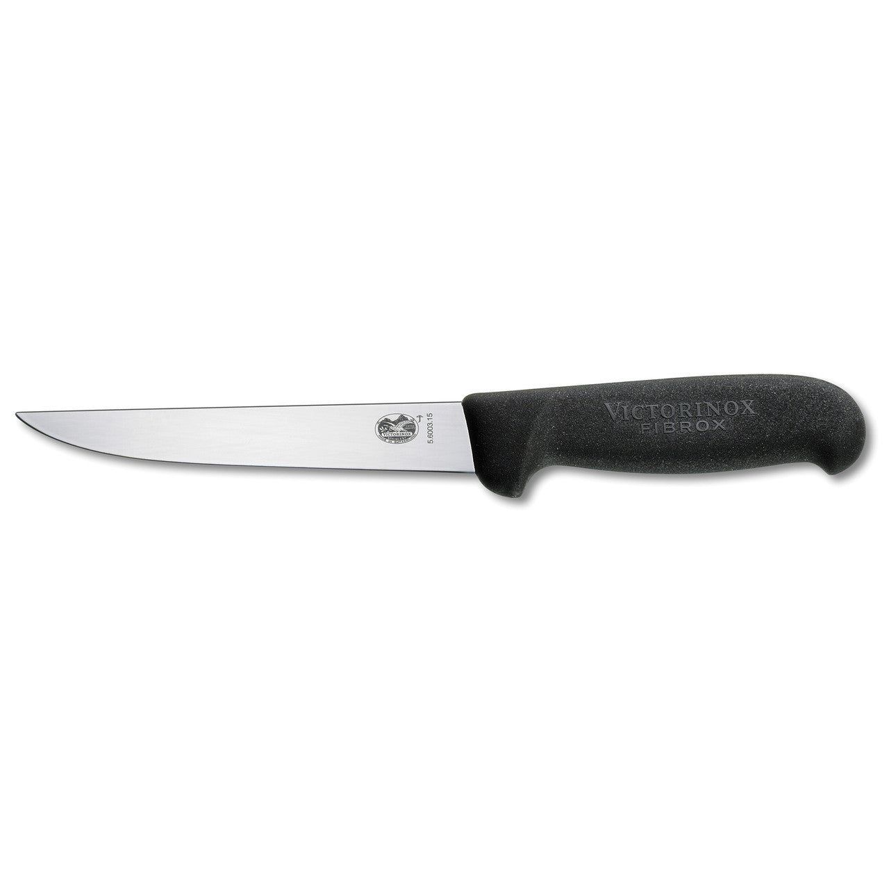 VICTORINOX Fibrox Boning Knife, 12cm, Straight, Wide Blade - Black - Straight Edge