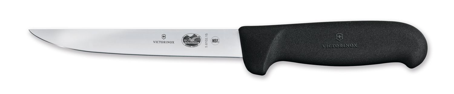 VICTORINOX Boning Knife - Straight - Black - 12 cm - Straight Edge