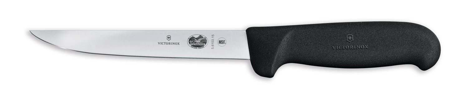 VICTORINOX Boning Knife - Straight - Black - 15 cm - Straight Edge