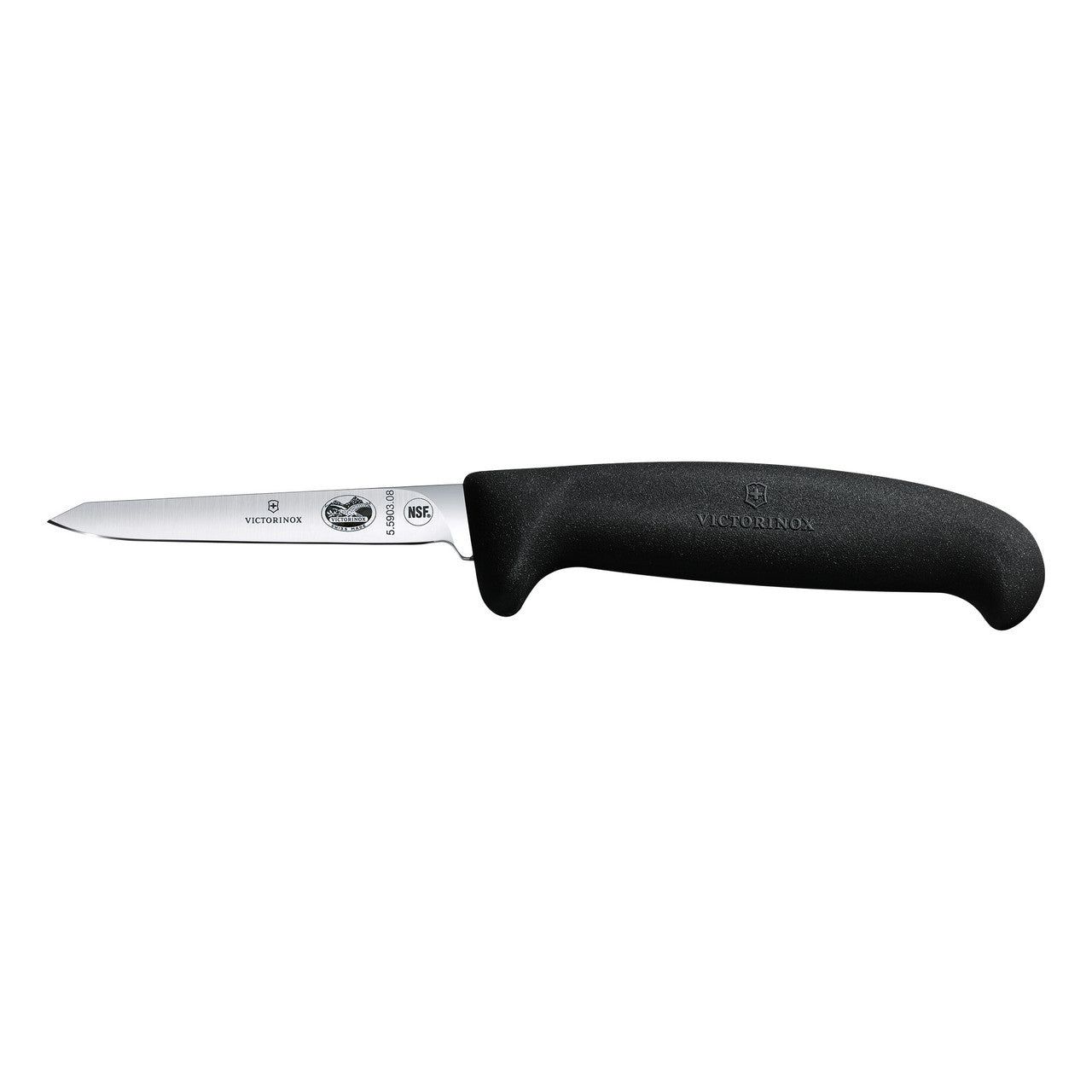 VICTORINOX Fibrox Poultry Knife, 8cm, Straight Edge - Black