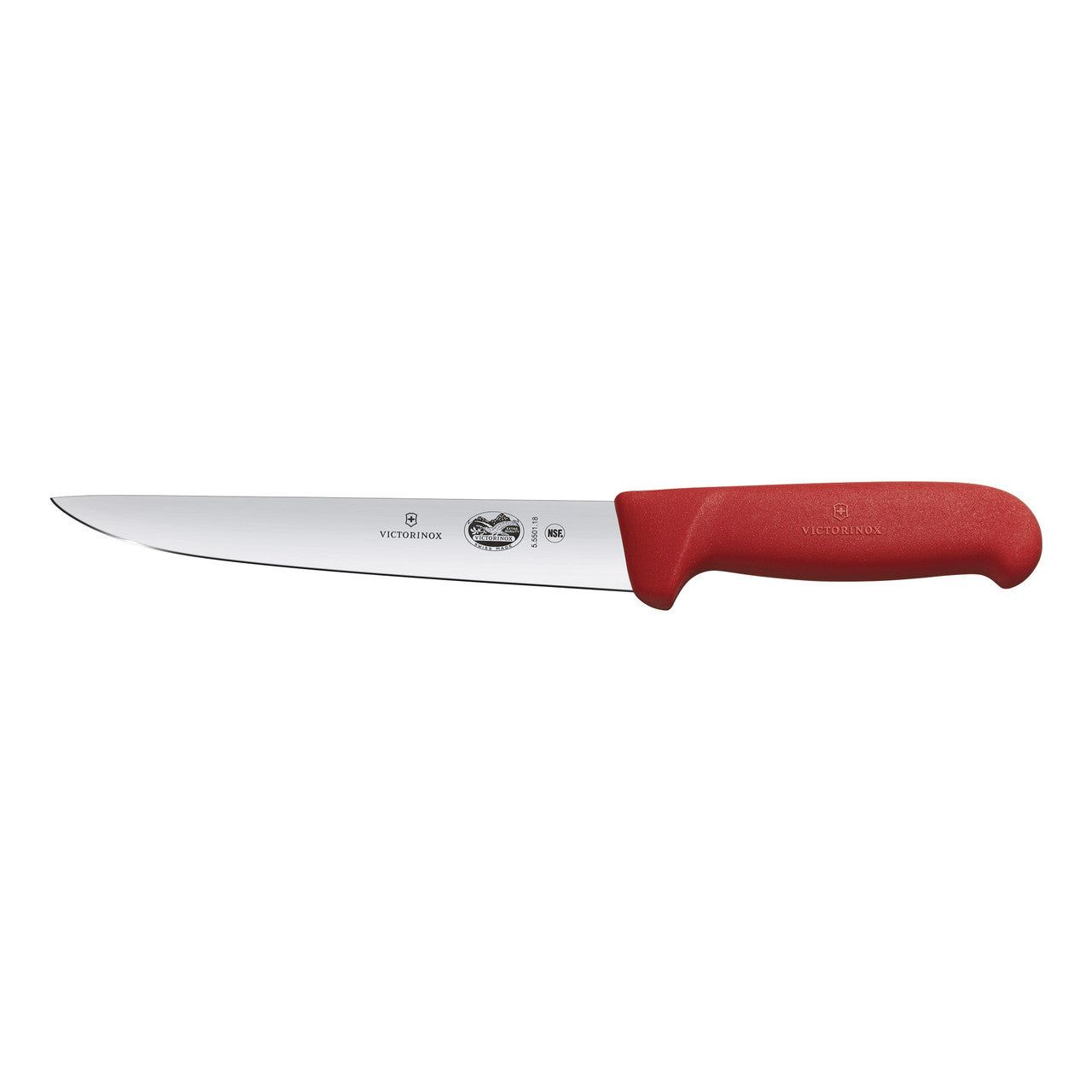 VICTORINOX Fibrox Sticking Knife, 22cm, Straight Edge - Red