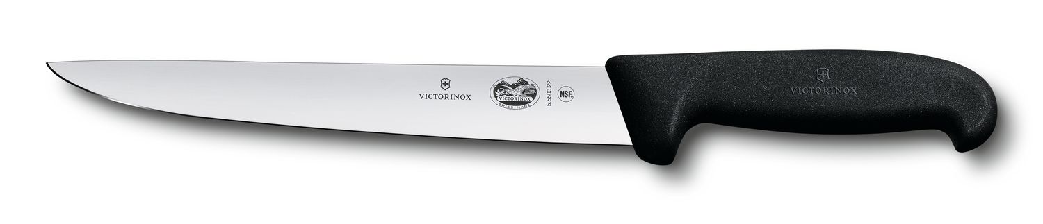 VICTORINOX Sticking and Butchers Knife - Black - 25 cm - Straight Edge