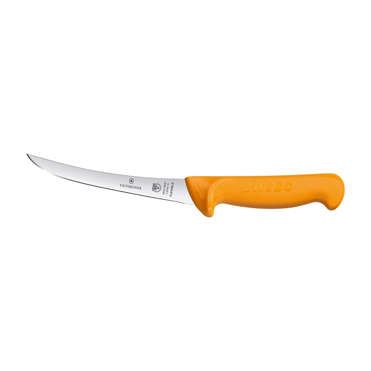 VICTORINOX Swibo Boning Knife, 13cm Curved Flexible Blade - Yellow - Straight Edge