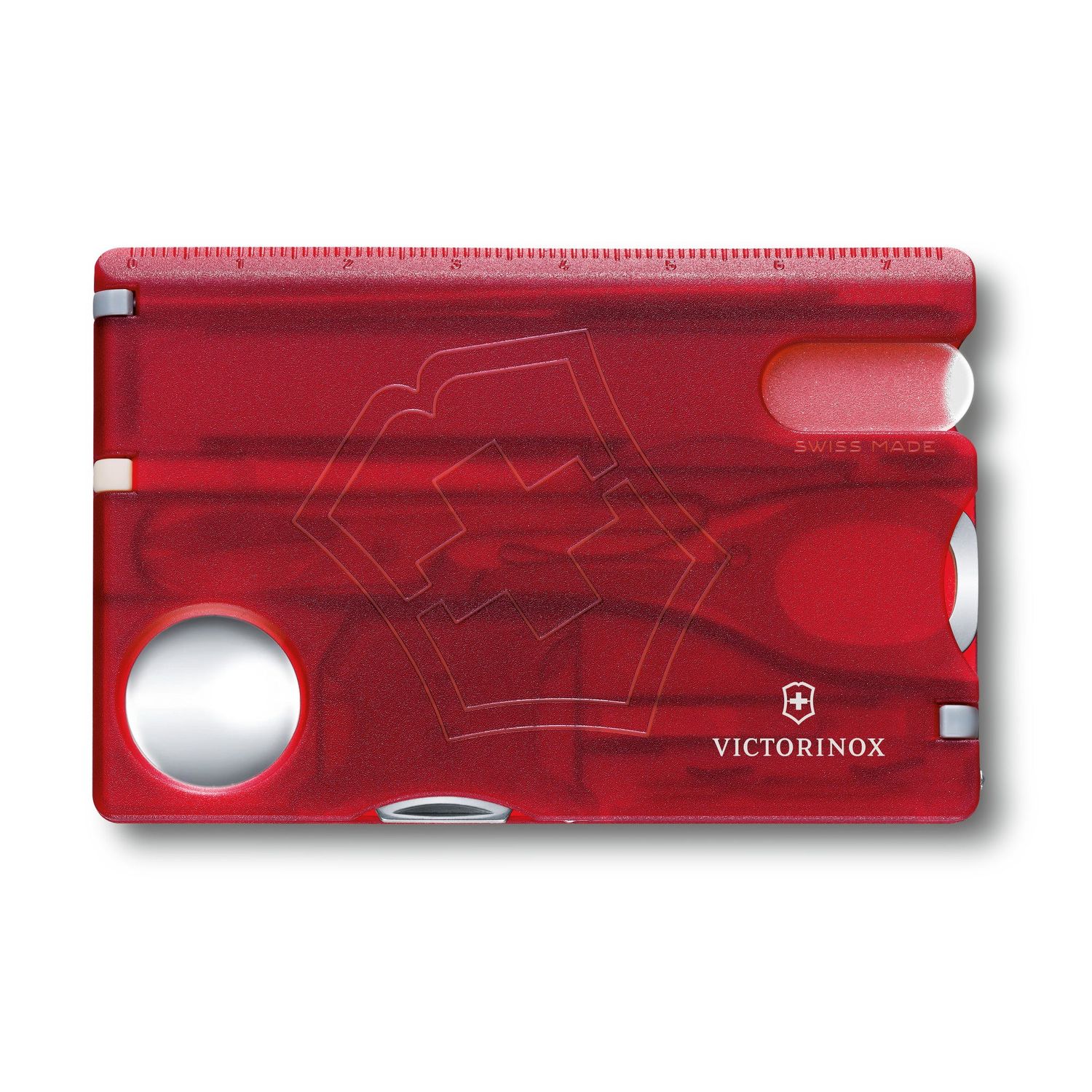 VICTORINOX Swiss Army Knife Swiss Card Nailcare - Red Transparent