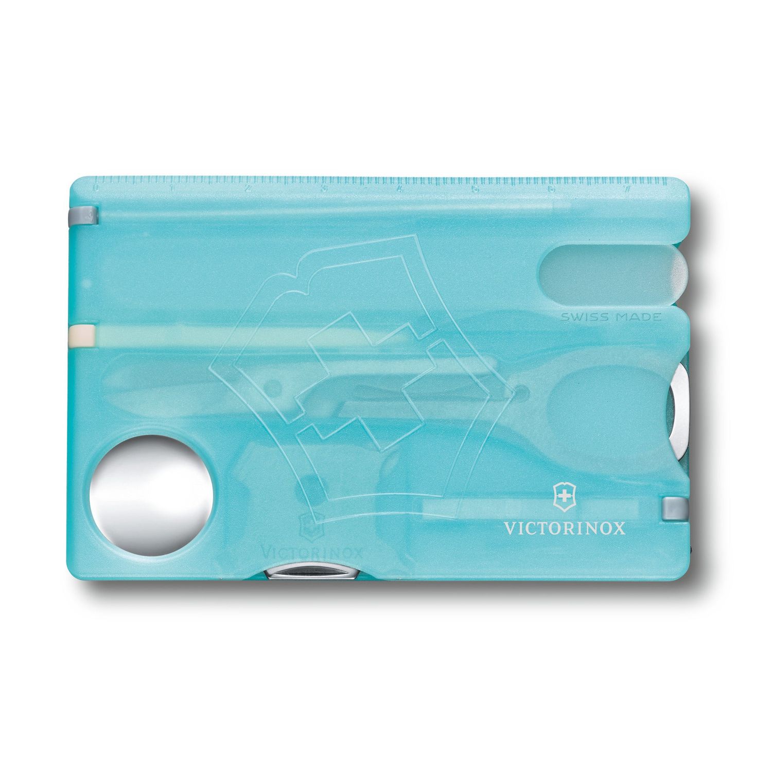 VICTORINOX Swiss Army Knife Swiss Card Nailcare - Ice-Blue Transparent