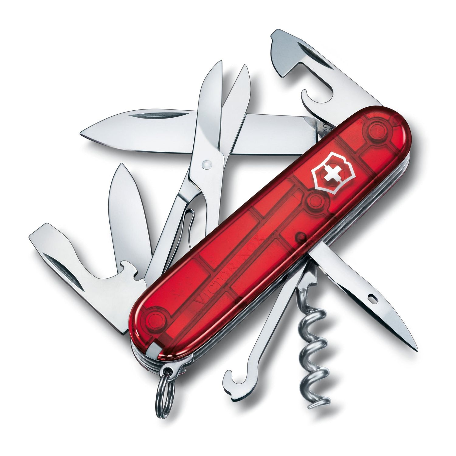 VICTORINOX Swiss Army Knife Climber - Red Transparent