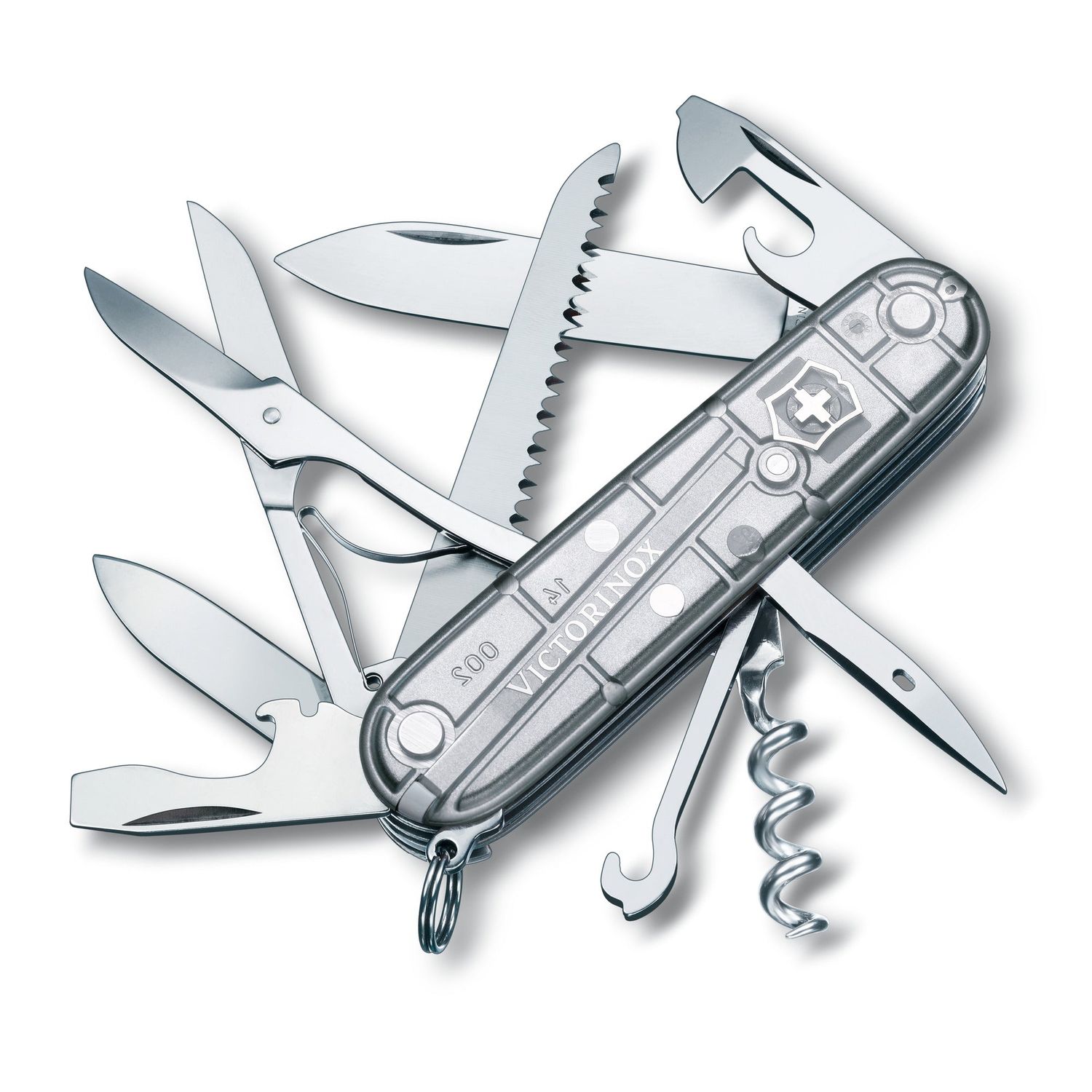 VICTORINOX Swiss Army Knife Huntsman Transparent - Silver Transparent