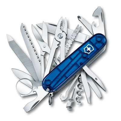 VICTORINOX Swiss Army Knife Swiss Champ - Blue Transparent