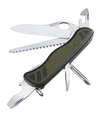 VICTORINOX Swiss Army Knife Swiss Soldier's Knife 08 - Green/Black Blister Pack