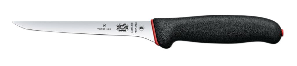 VICTORINOX Fibrox Boning Knife, 15cm Straight, Narrow Flexible Blade