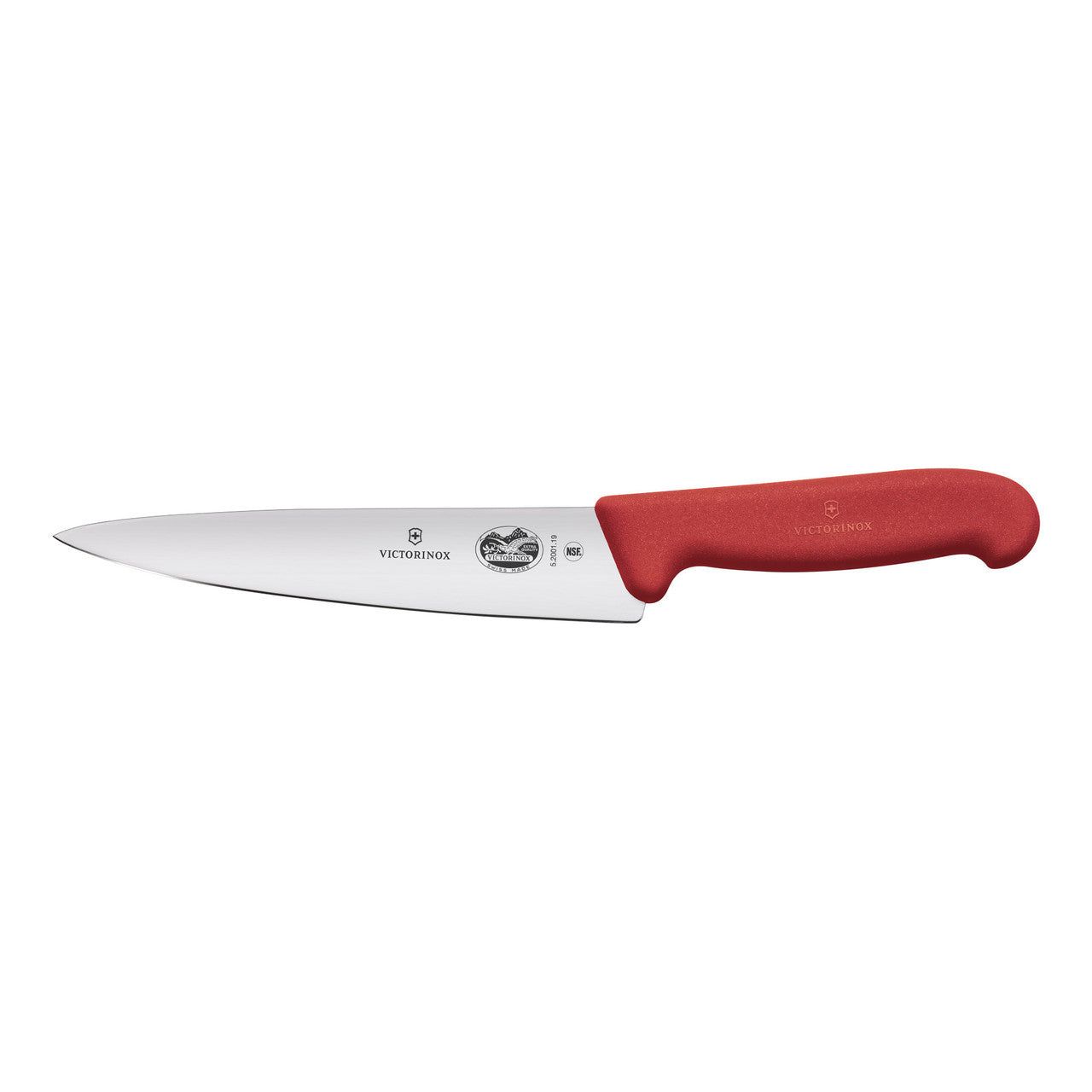VICTORINOX Fibrox Carving Knife, 19cm - Red - Straight Edge