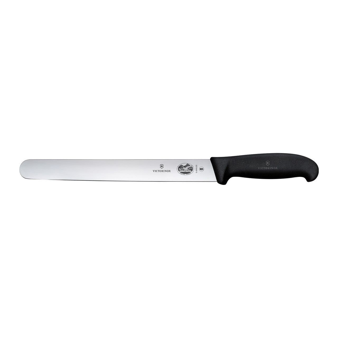 VICTORINOX Fibrox Fibrox Slicing Knife, 30cm, Straight Edge - Black