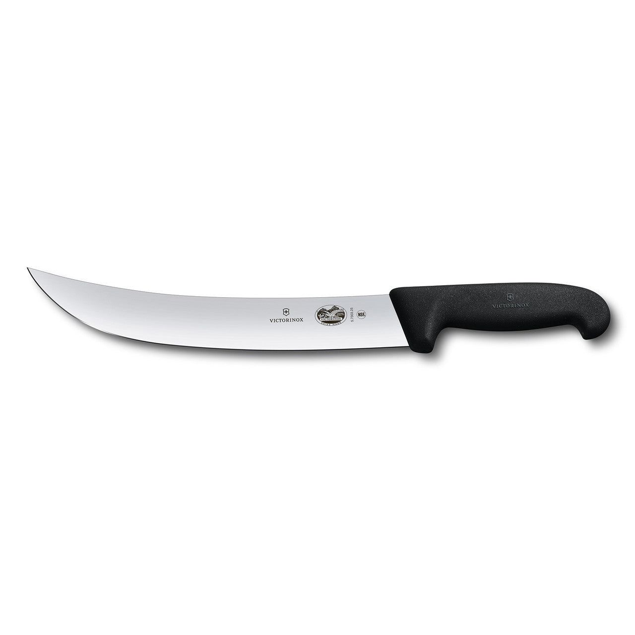 VICTORINOX Fibrox Fibrox Cimeter Knife, 25cm - Black - Straight Edge