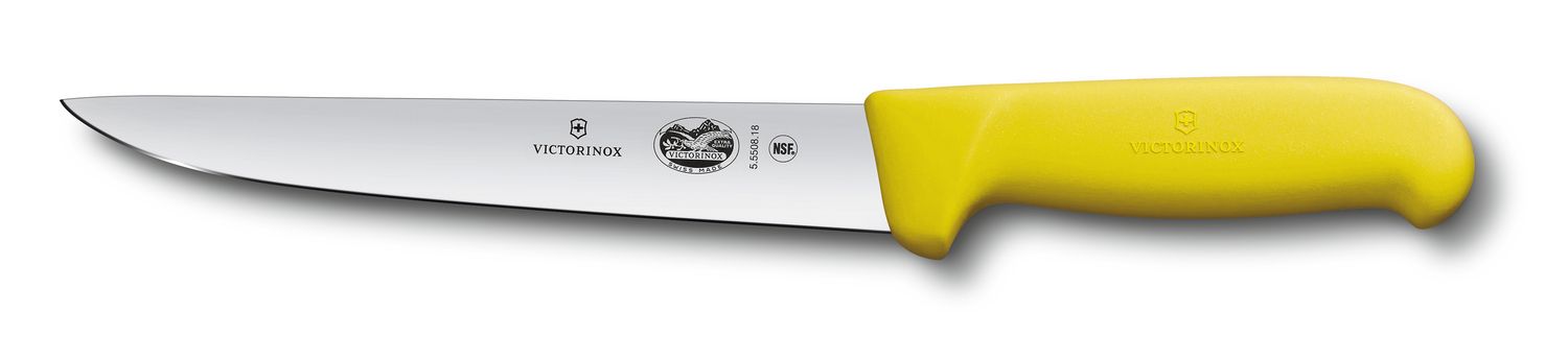 VICTORINOX Sticking and Butchers Knife - Yellow - 18 cm - Straight Edge