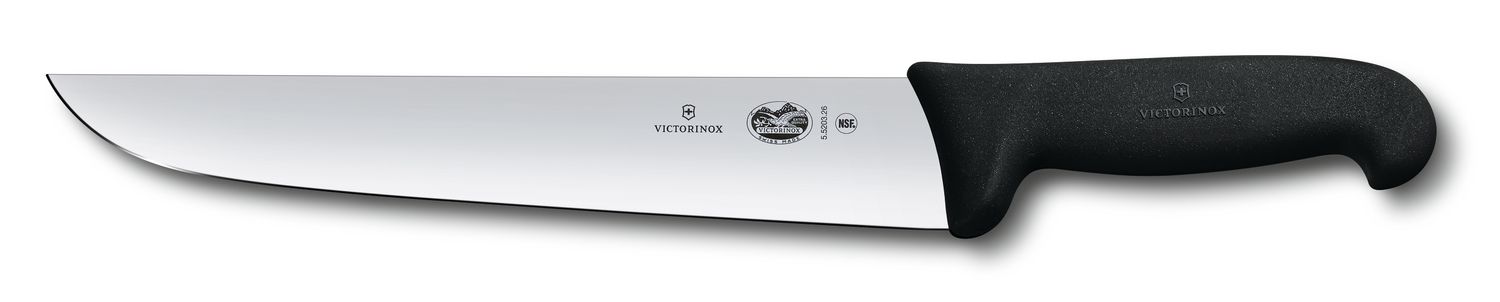 VICTORINOX Butchers Knife - Straight - Black - 26 cm - Straight Edge