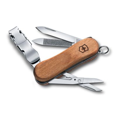 VICTORINOX Swiss Army Knife Nail Clip 580 Wood - Brown
