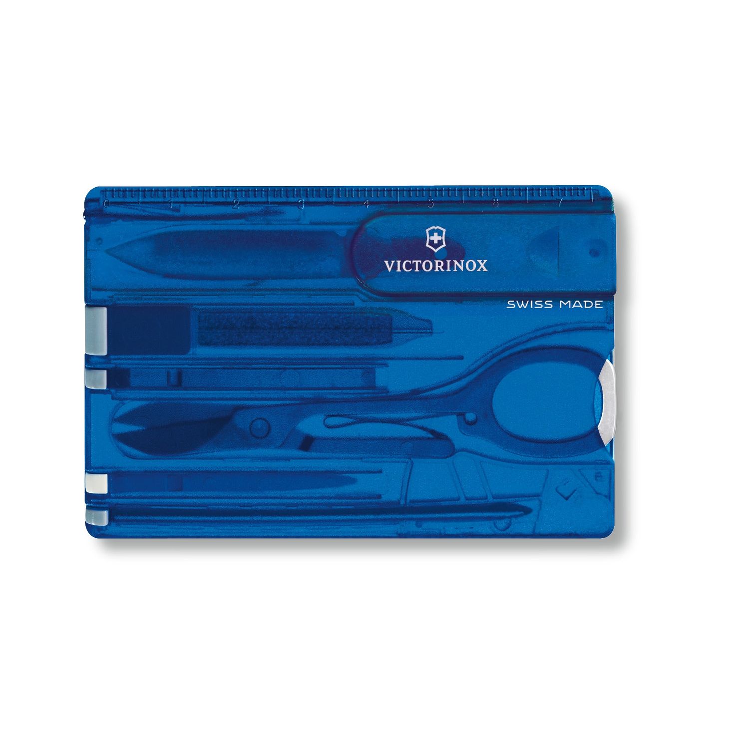 VICTORINOX Swiss Army Knife Swiss Card Classic - Blue Transparent