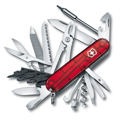 VICTORINOX Swiss Army Knife CyberTool, L - Red Translucent