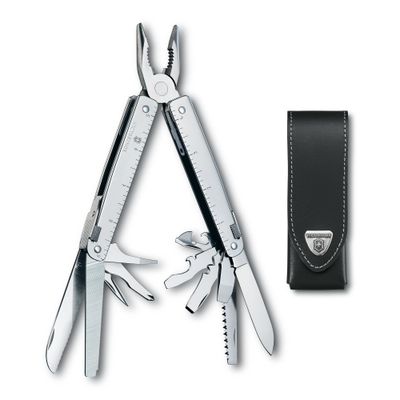 VICTORINOX Swiss Army Knife Swiss Tool - Silver - Leather Pouch