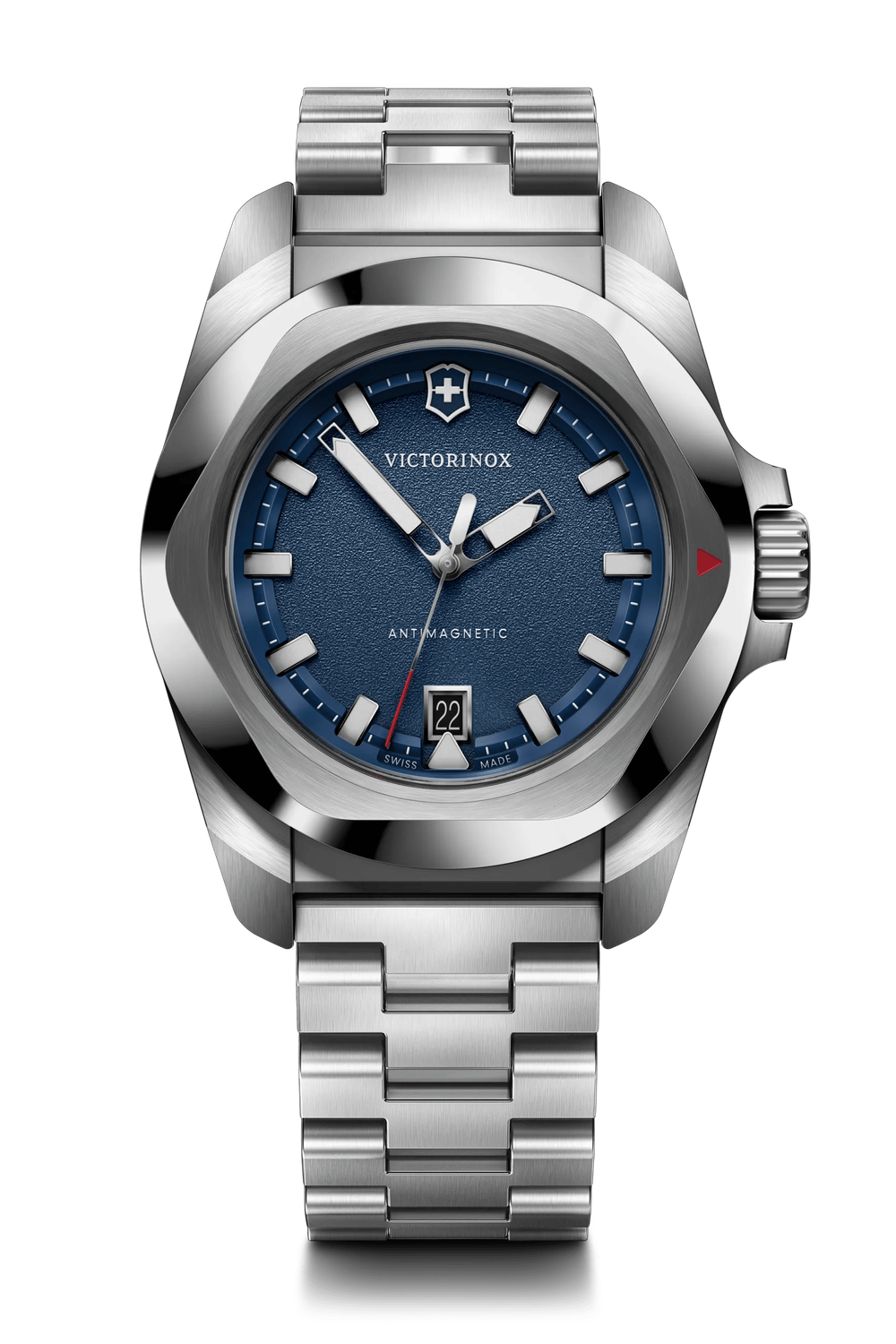 VICTORINOX I.N.O.X. Quartz Watch - 41 mm - Stainless Steel Bracelet - Blue Dial