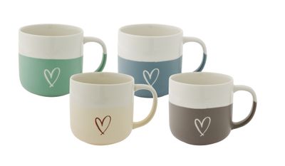BUNDANOON Classic Mug Set - 400ml - Hearts