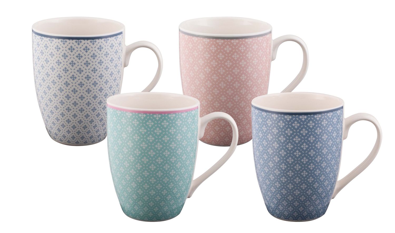 BUNDANOON Coupe Mug Set - 355ml - Geometric Diamonds