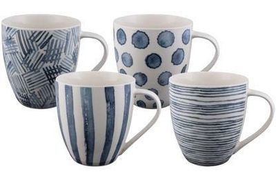 BUNDANOON Mega Mug Set - 500ml - Water Colour Blues